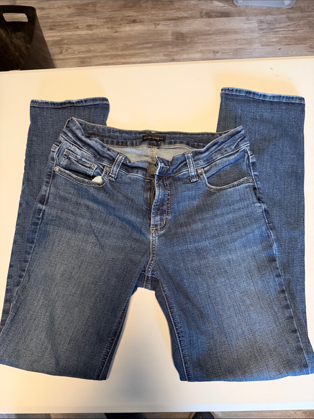 Silver Jeans Women's Mid Blue Straight Leg Jeans